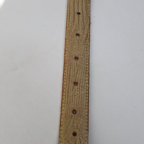 Cipriani Tan Lizard Grain Leather Belt Sz L main image 5